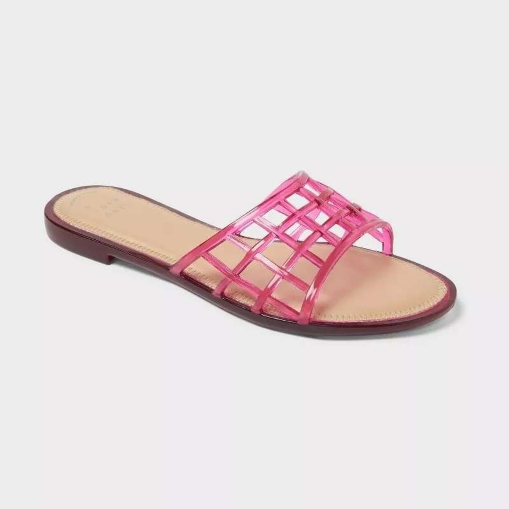 Women's Harbor Sandals by A New Day Berry Purple Size 10 New With Tags